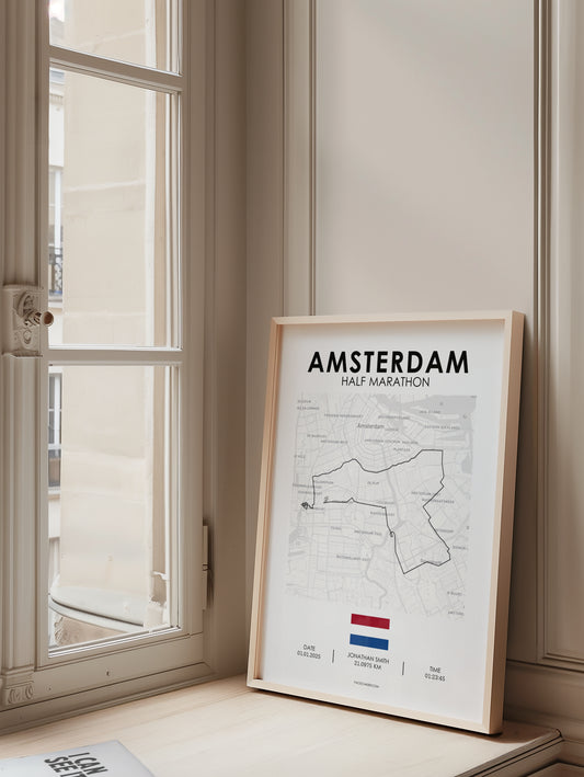Halbmarathon Amsterdam Poster (2024, 2025)