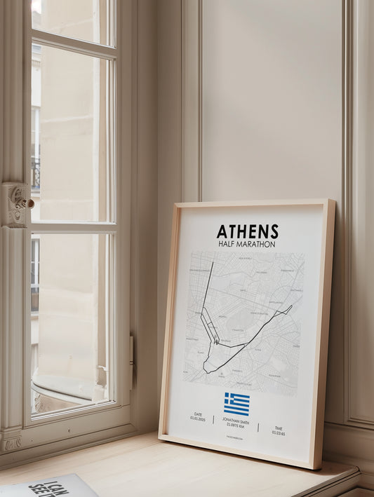 Halbmarathon Athen Poster