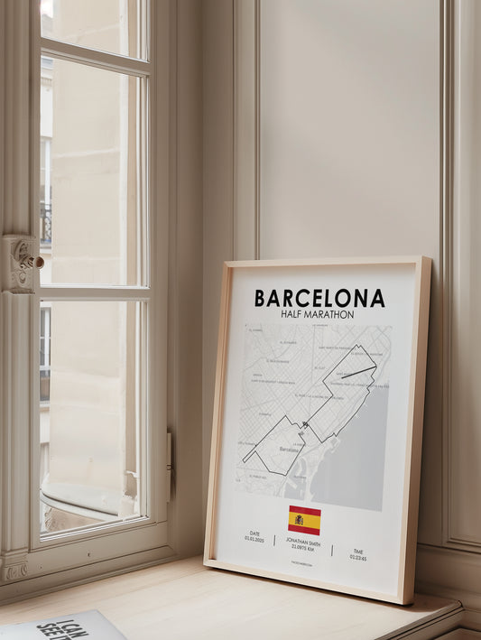 Halbmarathon Barcelona Poster (2024)