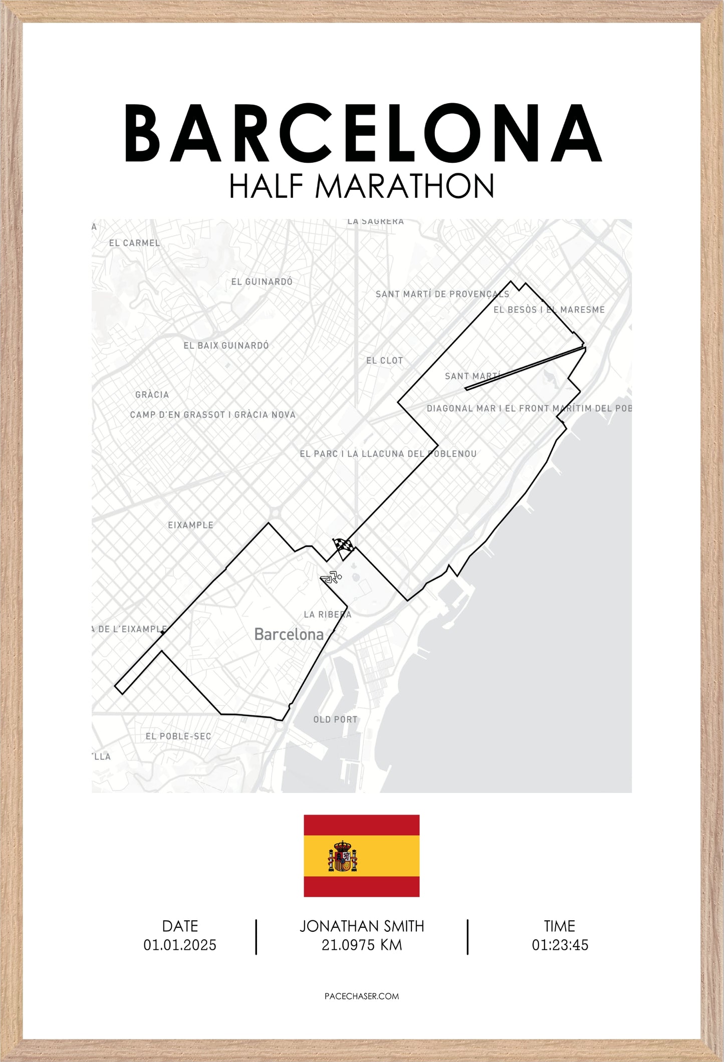 Halbmarathon Barcelona Poster