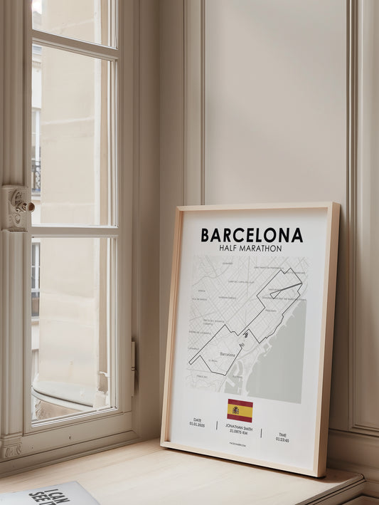 Halbmarathon Barcelona Poster (2025)