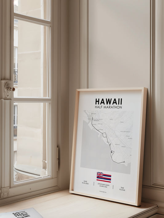 Halbmarathon Hawaii Poster (2025)