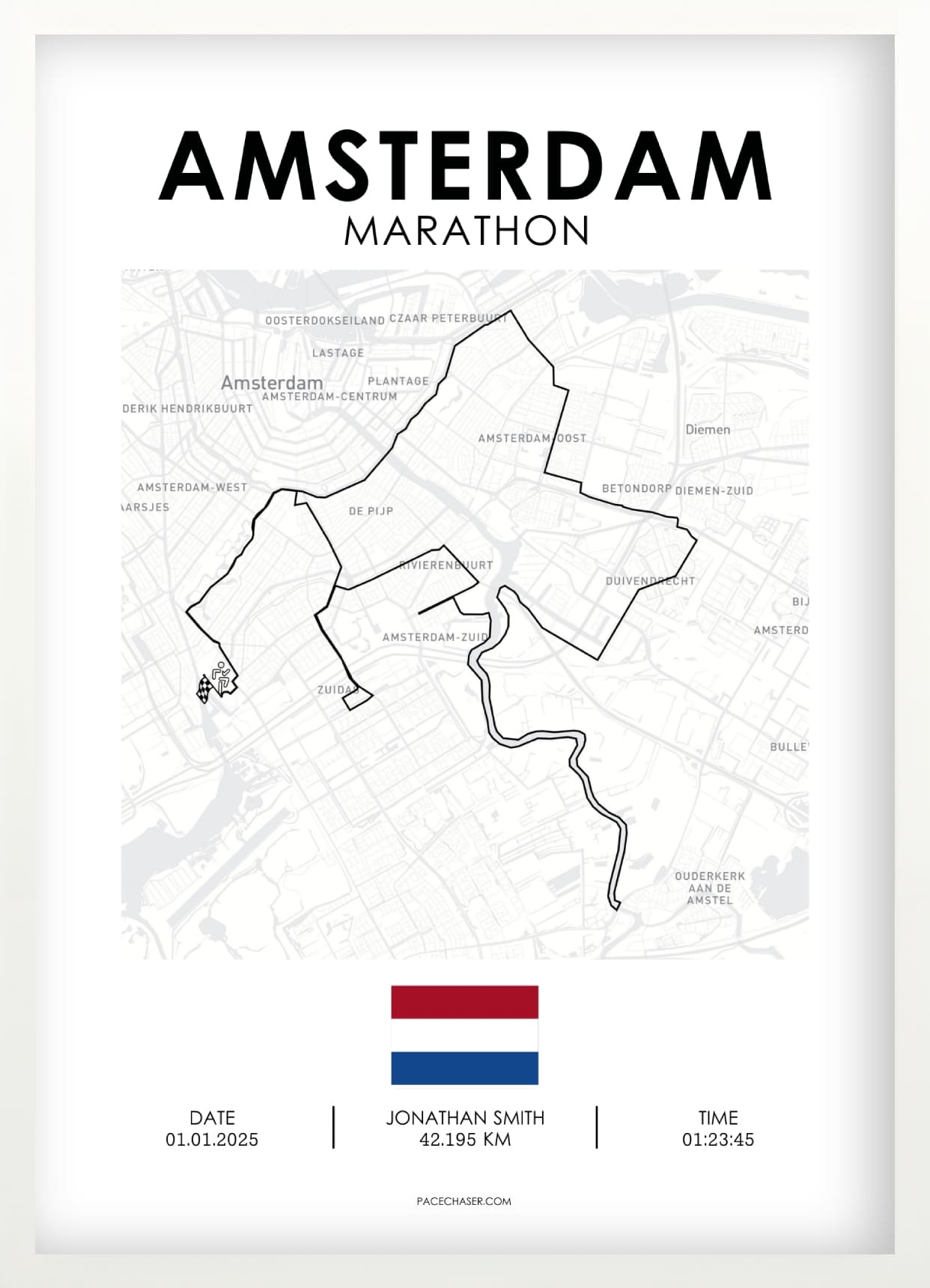 Marathon Amsterdam Poster (2024)