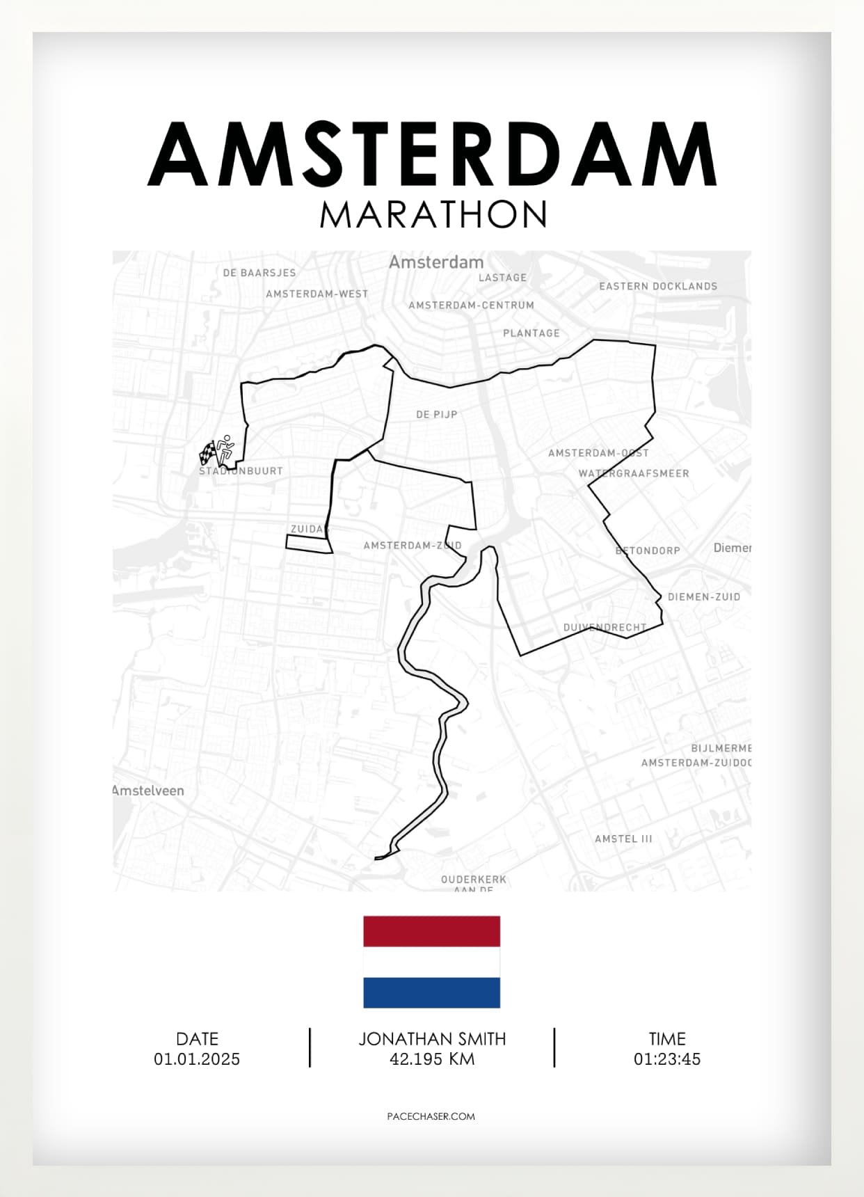 Marathon Amsterdam Poster (2025)