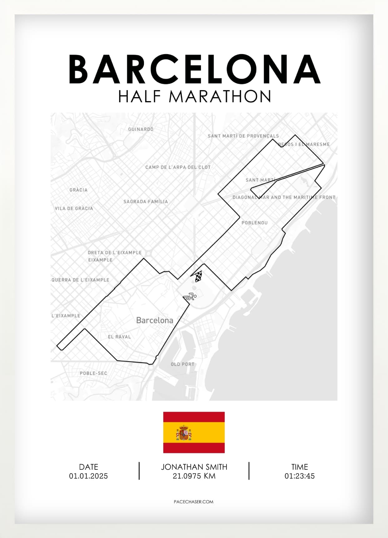Halbmarathon Barcelona Poster (ab 2025)