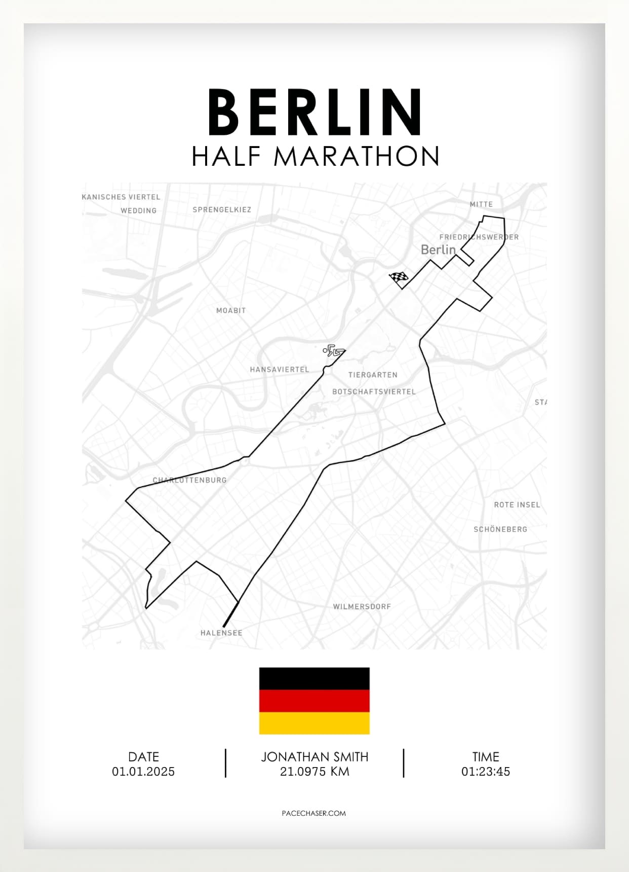 Halbmarathon Berlin Poster 2024 (Superhalf)