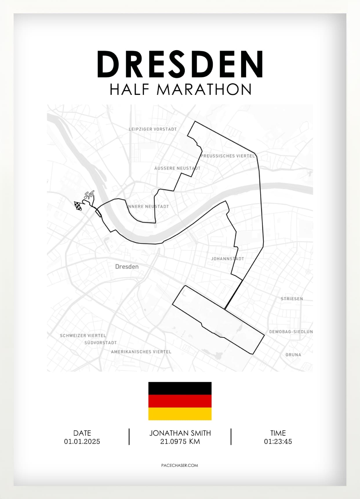 Halbmarathon Dresden Poster - ab 2025