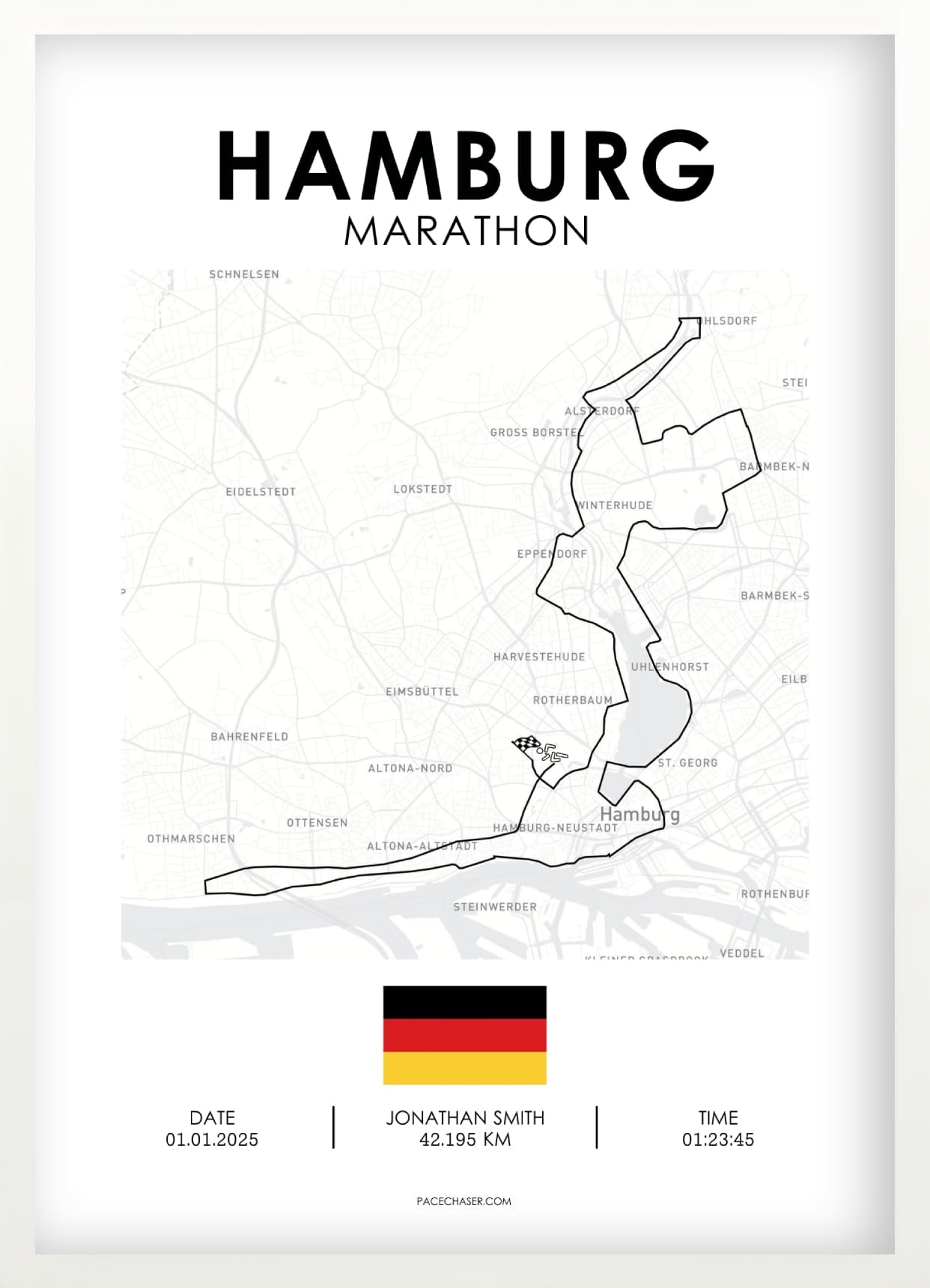 Marathon Hamburg Poster