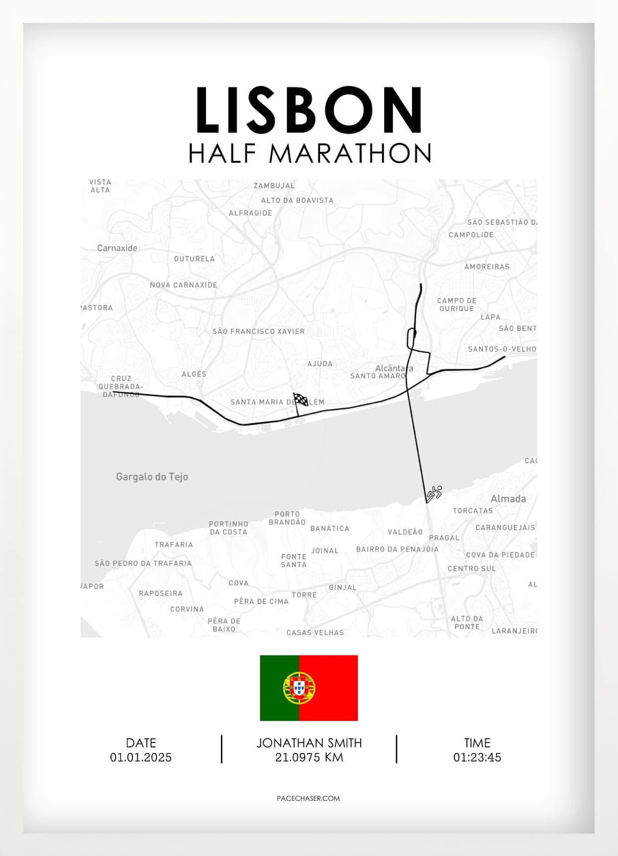 Halbmarathon Lissabon Poster (Superhalf)
