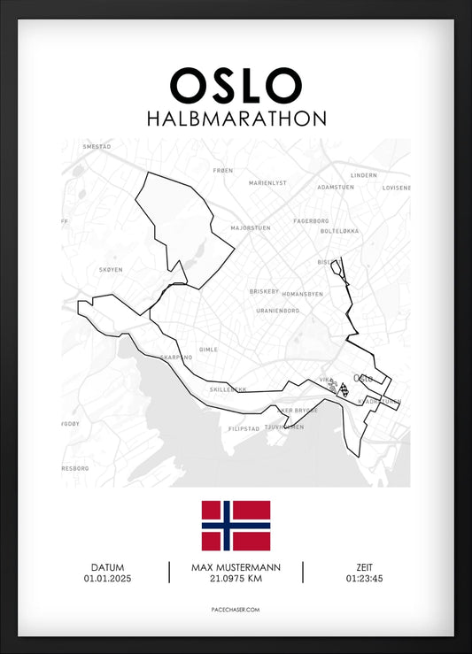 Halbmarathon Oslo Poster