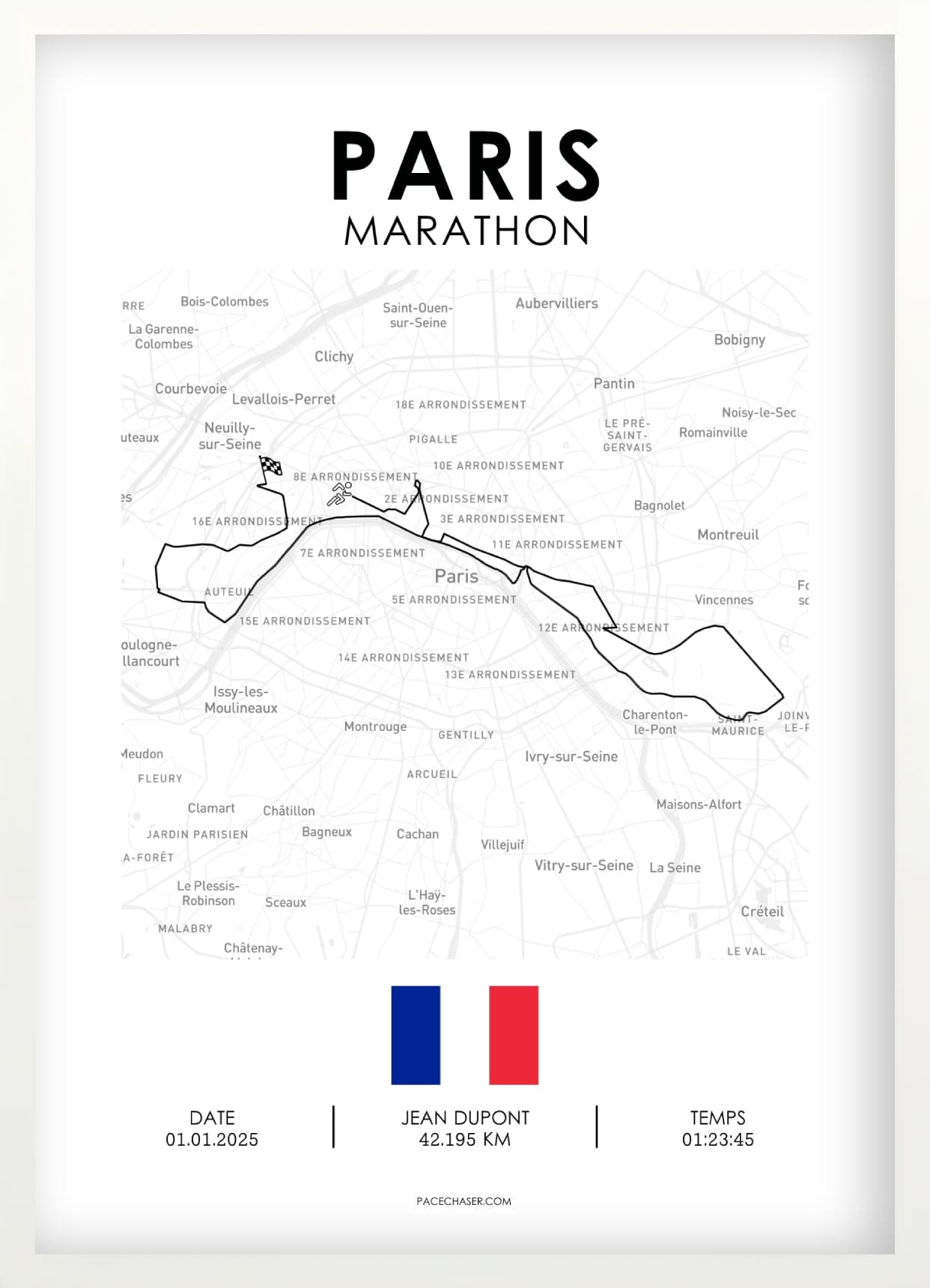 Plakat til Paris Marathon