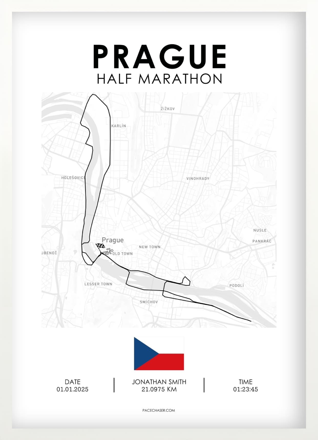 Halbmarathon Prag Poster (Superhalf) - bis 2024