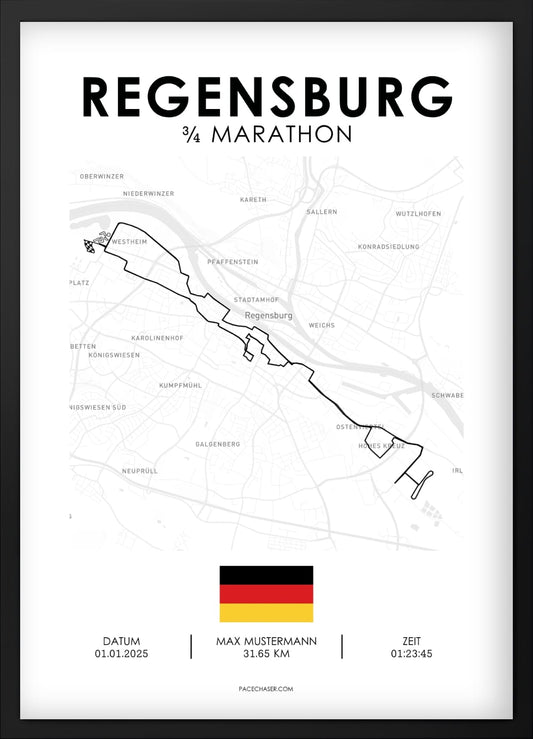 Three-Quarter Marathon Regensburg Poster