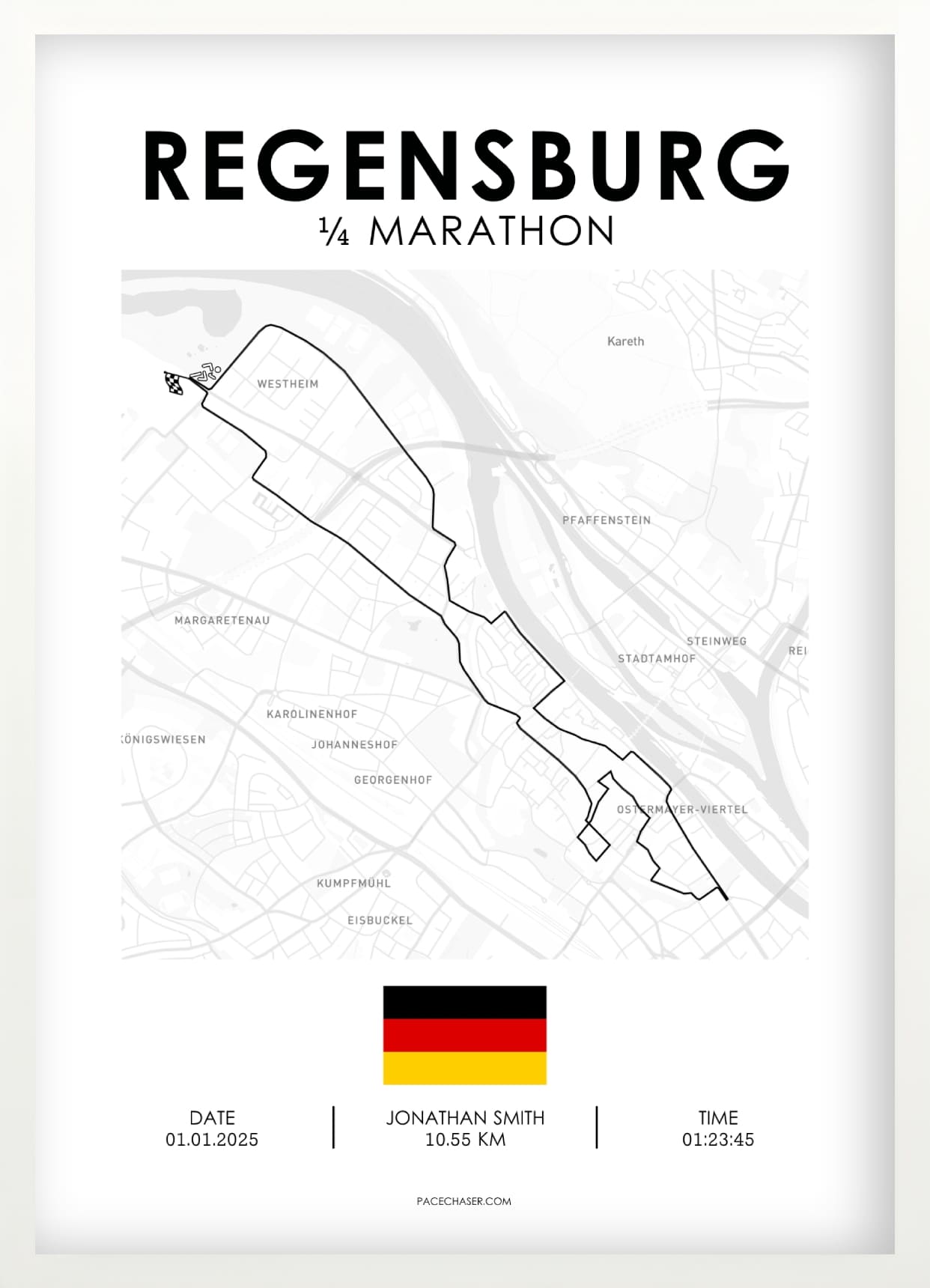Quarter-Marathon Regensburg Poster