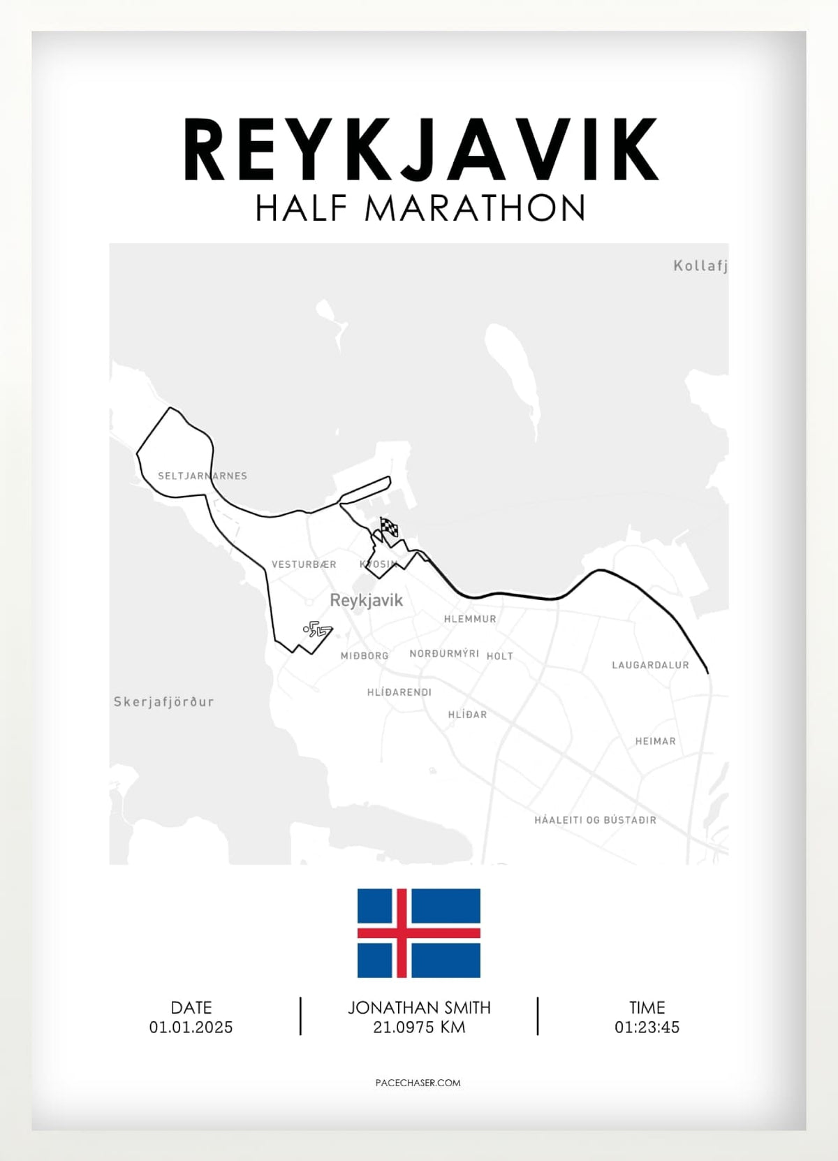Halbmarathon Reykjavik Poster