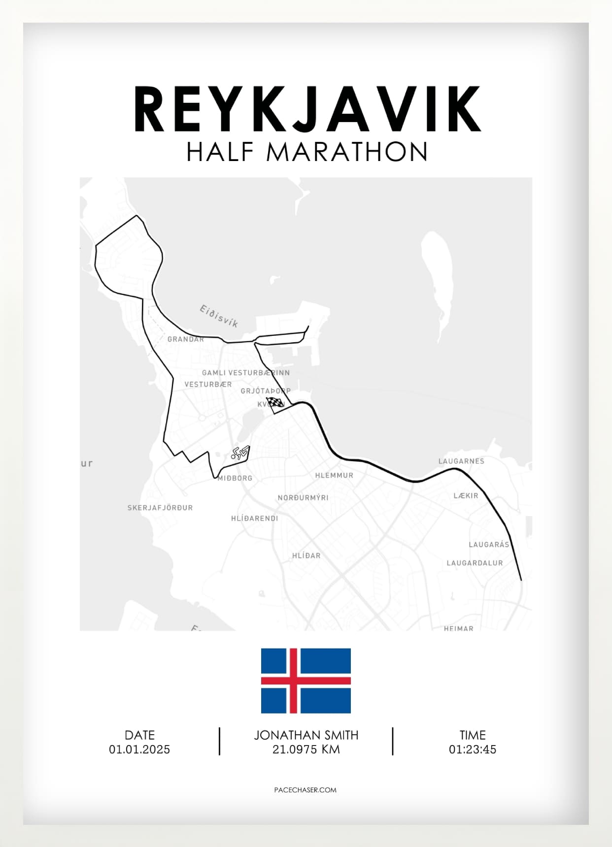 Halbmarathon Reykjavik Poster