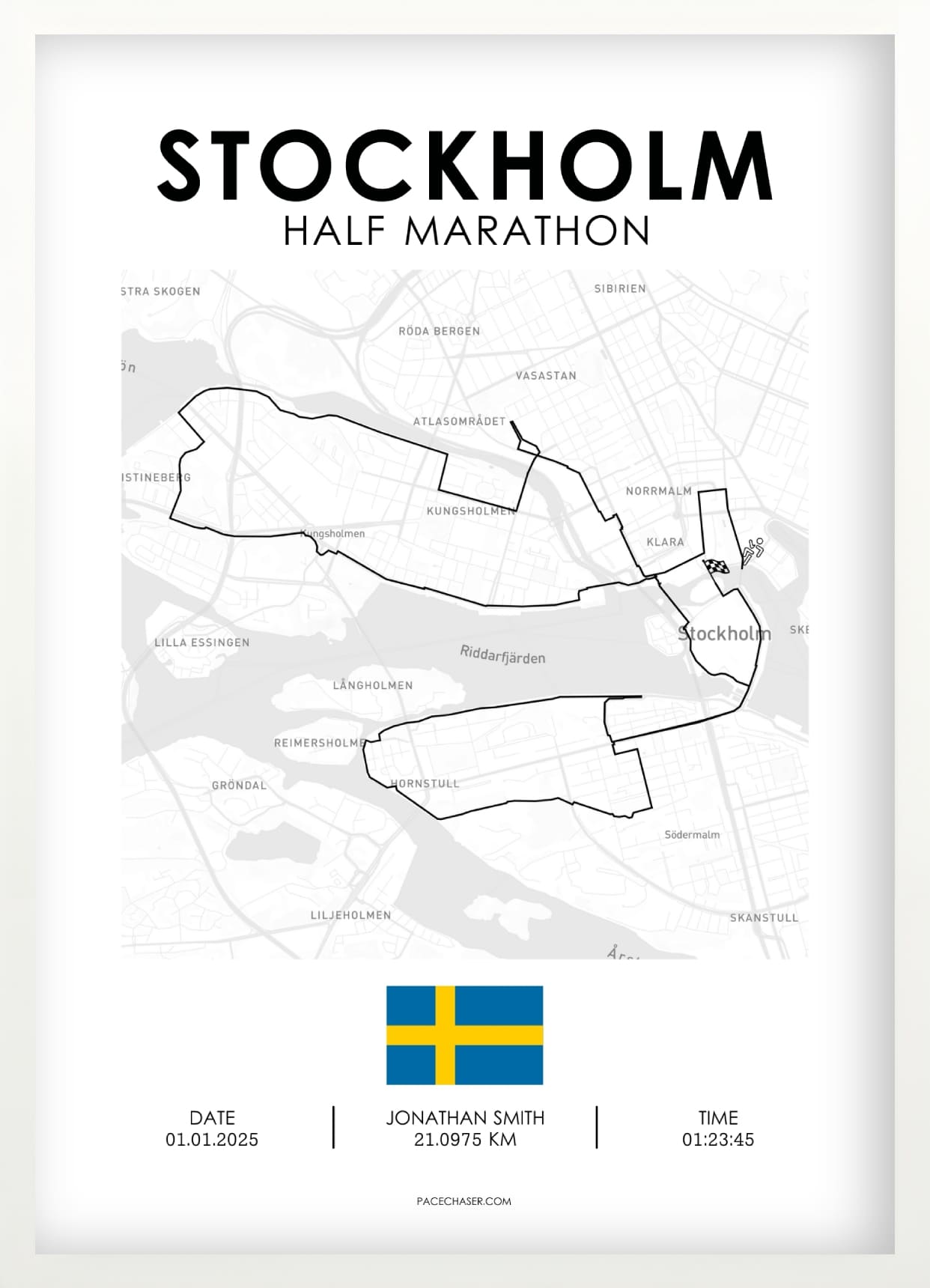 Halbmarathon Stockholm Poster (adidas)