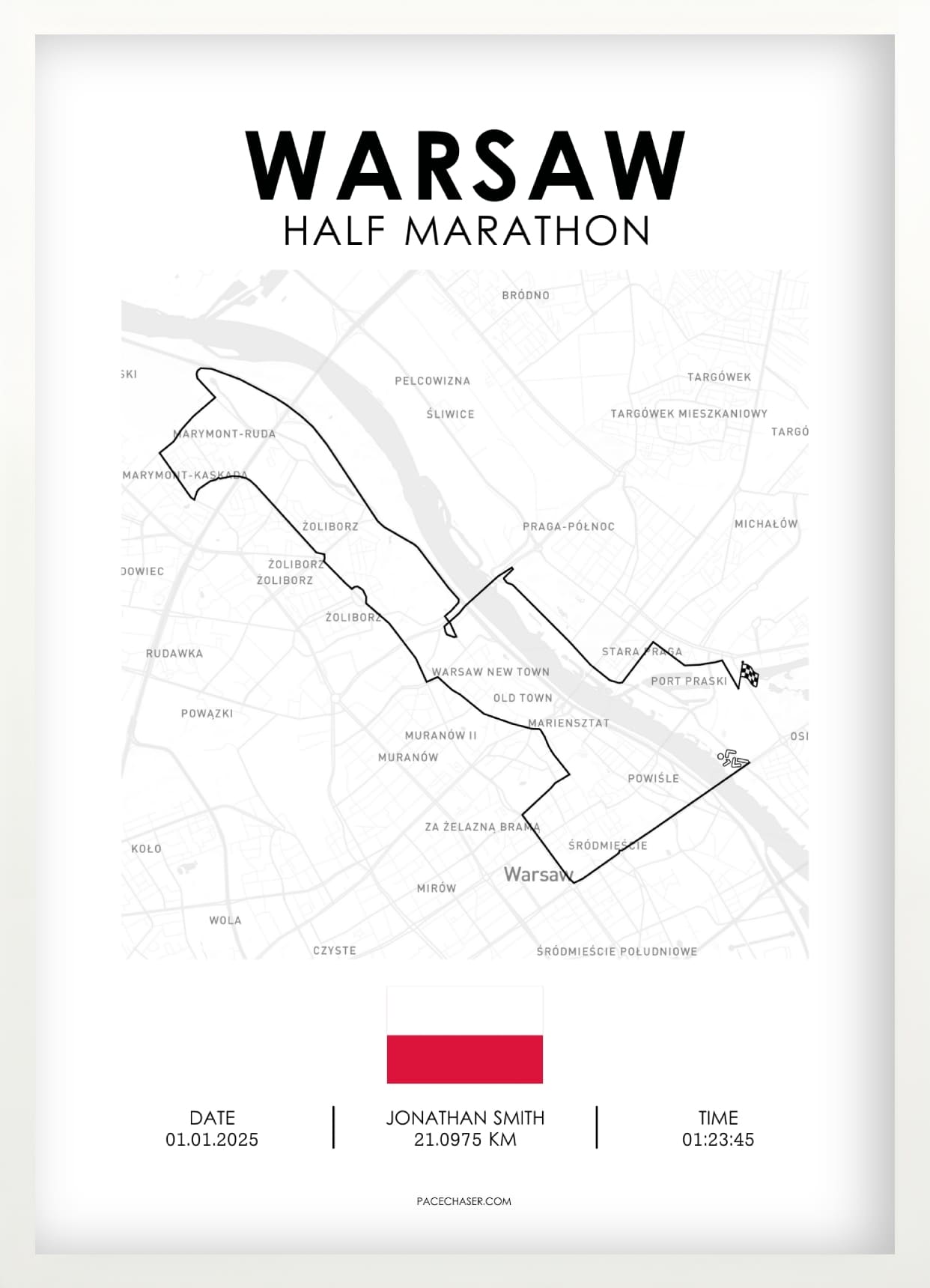 Halbmarathon Warschau Poster