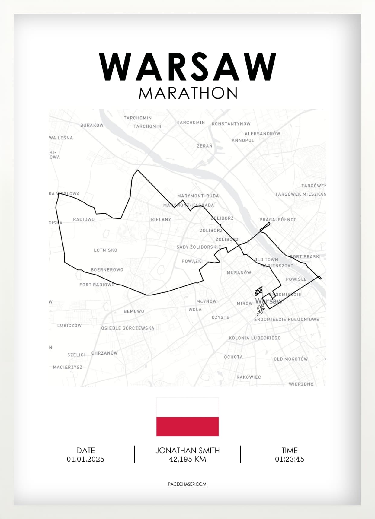 Marathon Warschau Poster