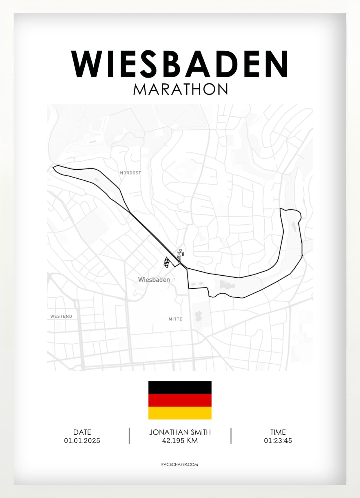 Wiesbaden Marathon / Half Marathon / 10 km / 5 km Race Poster