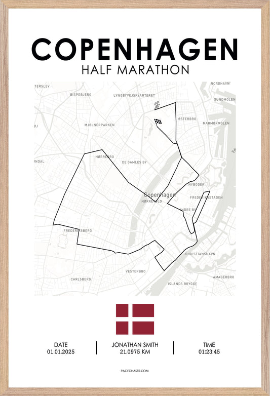 Superhalfs Halbmarathon Kopenhagen Poster (2025)