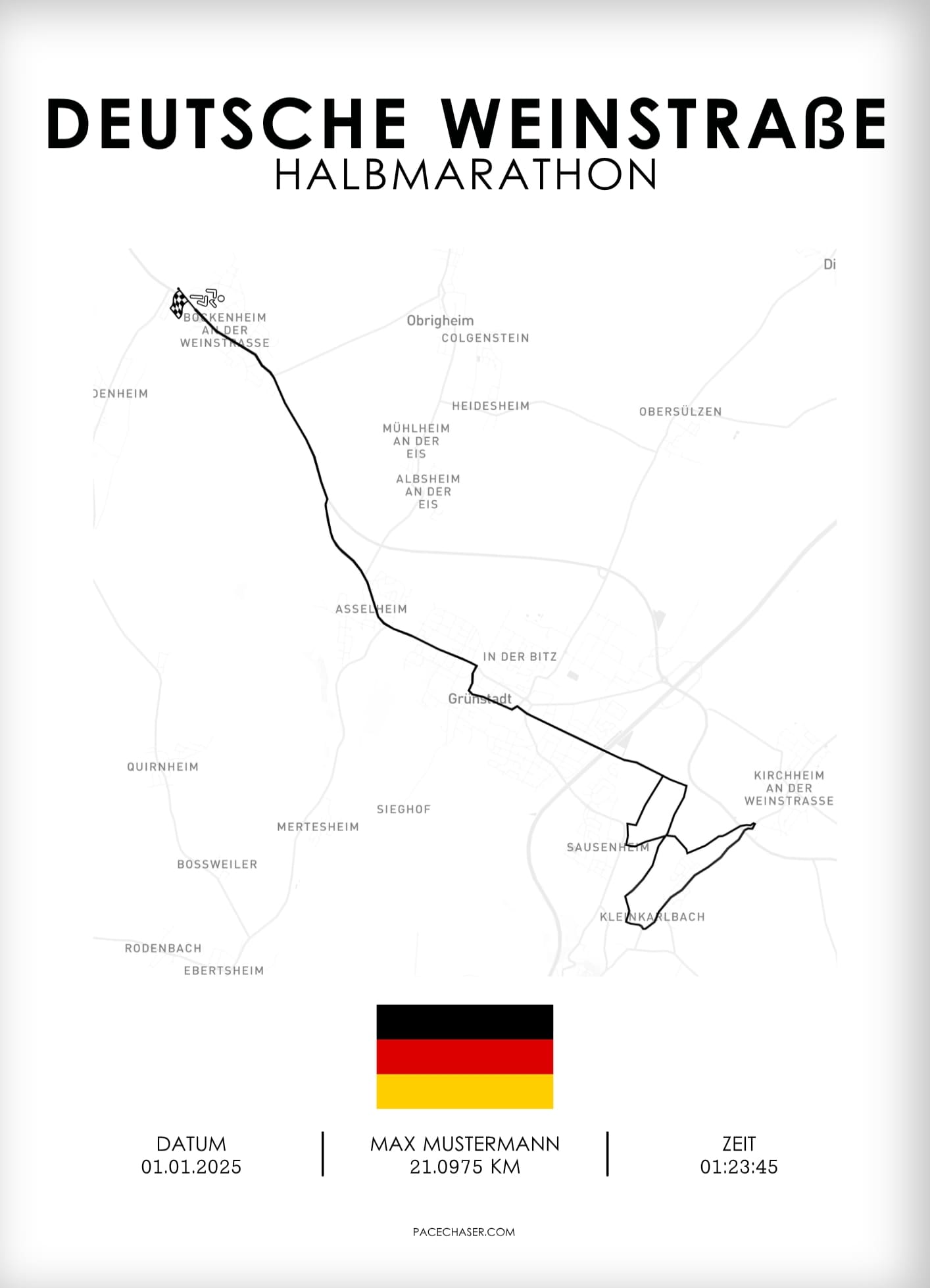 Halbmarathon Deutsche Weinstraße Poster