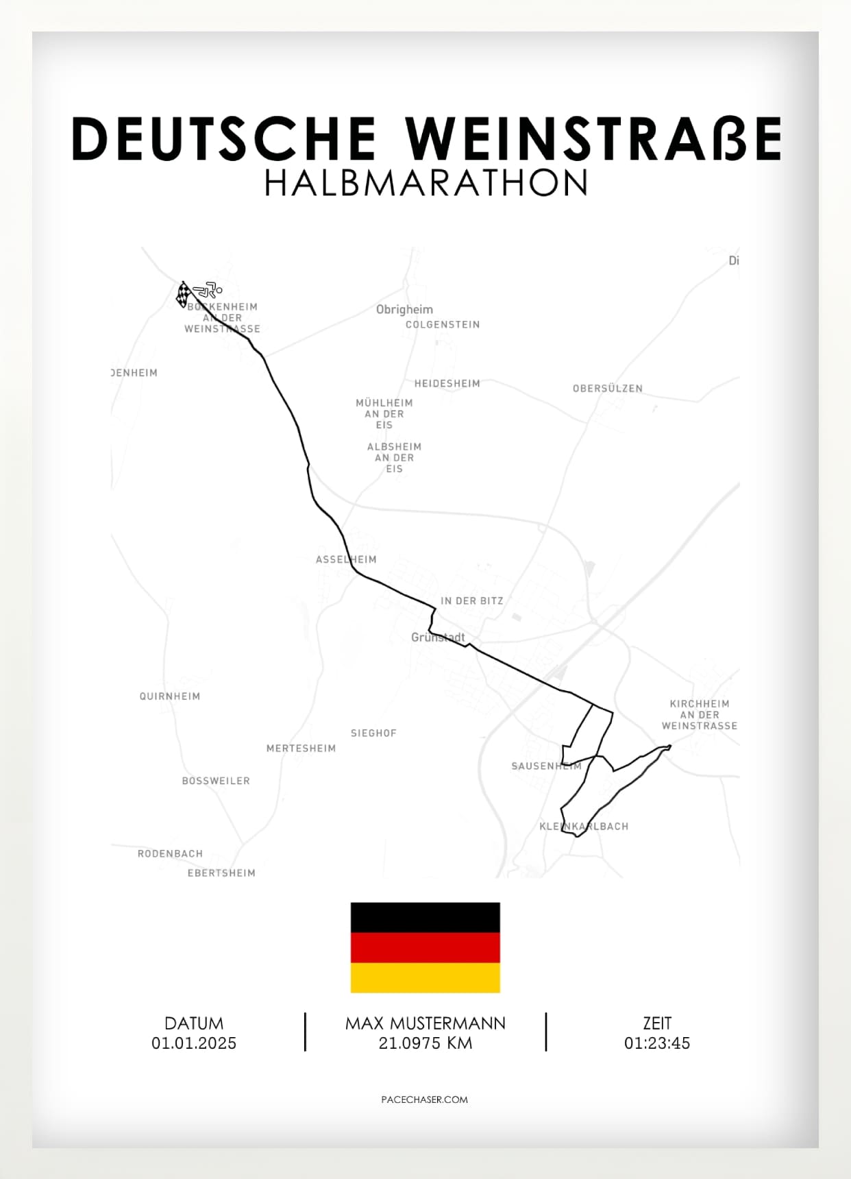 Halbmarathon Deutsche Weinstraße Poster
