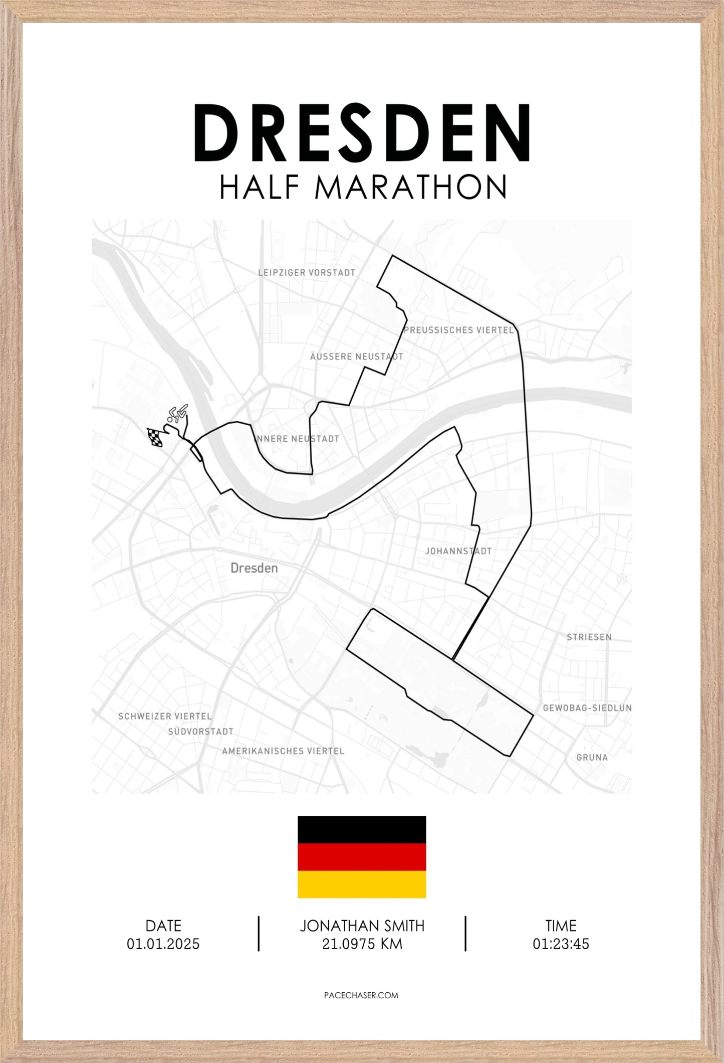 Halbmarathon Dresden Poster (2025)