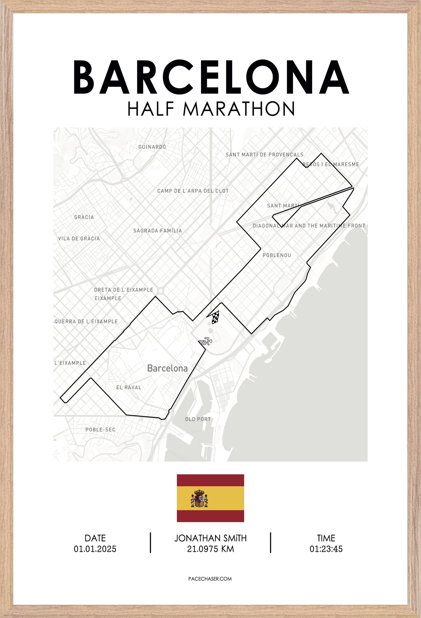 Halbmarathon Barcelona Poster (2025)