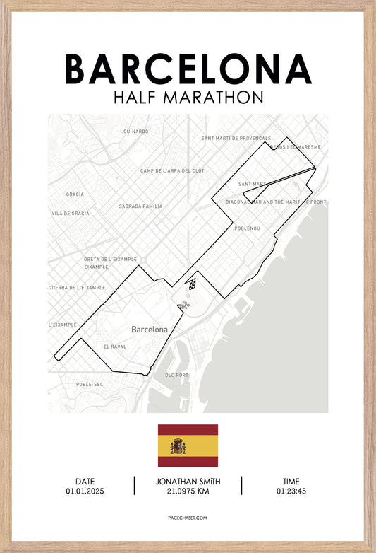 Halbmarathon Barcelona Poster (2025)