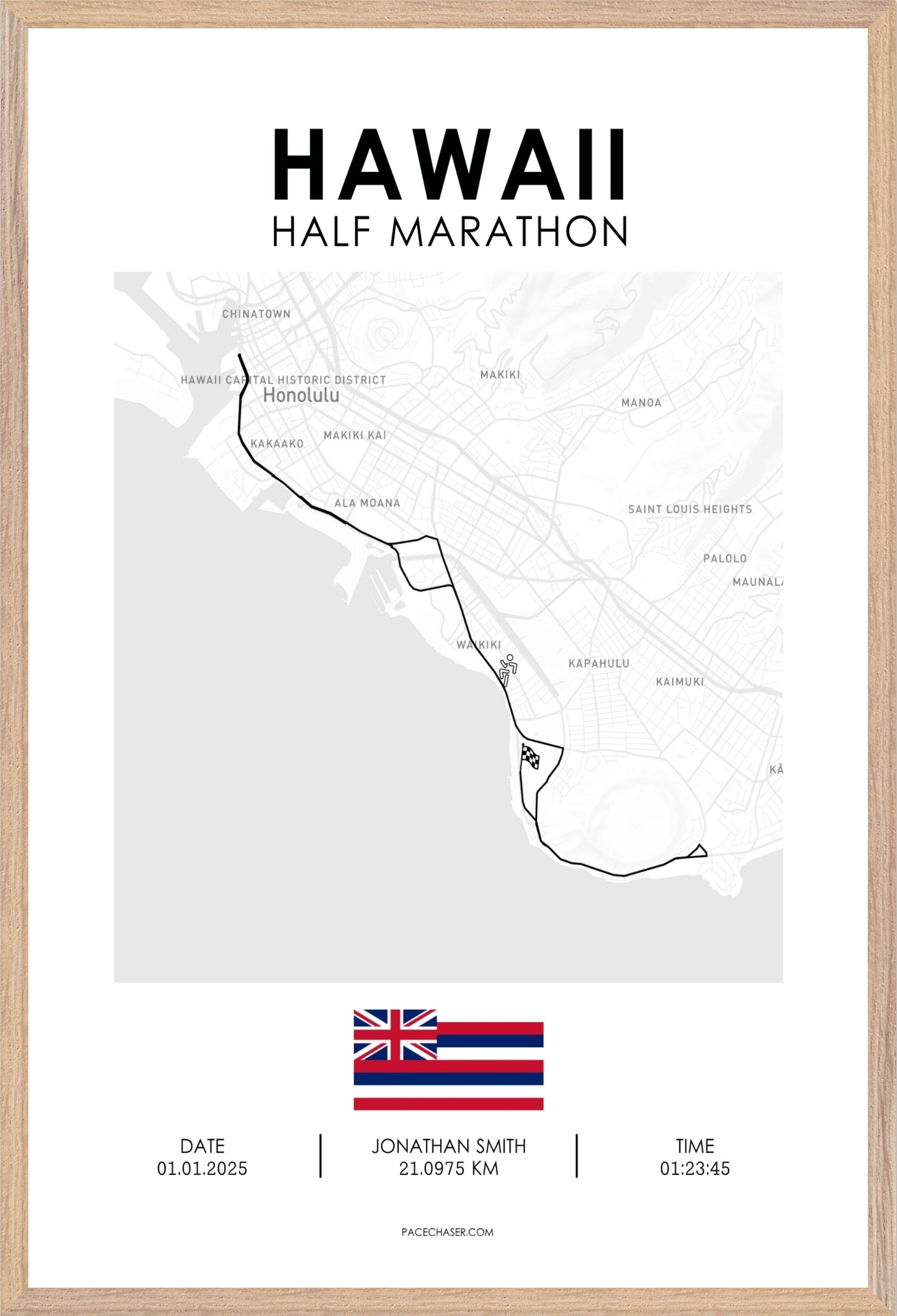 Halbmarathon Hawaii Poster (2025)