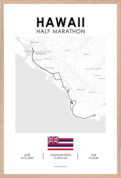 Halbmarathon Hawaii Poster (2025)