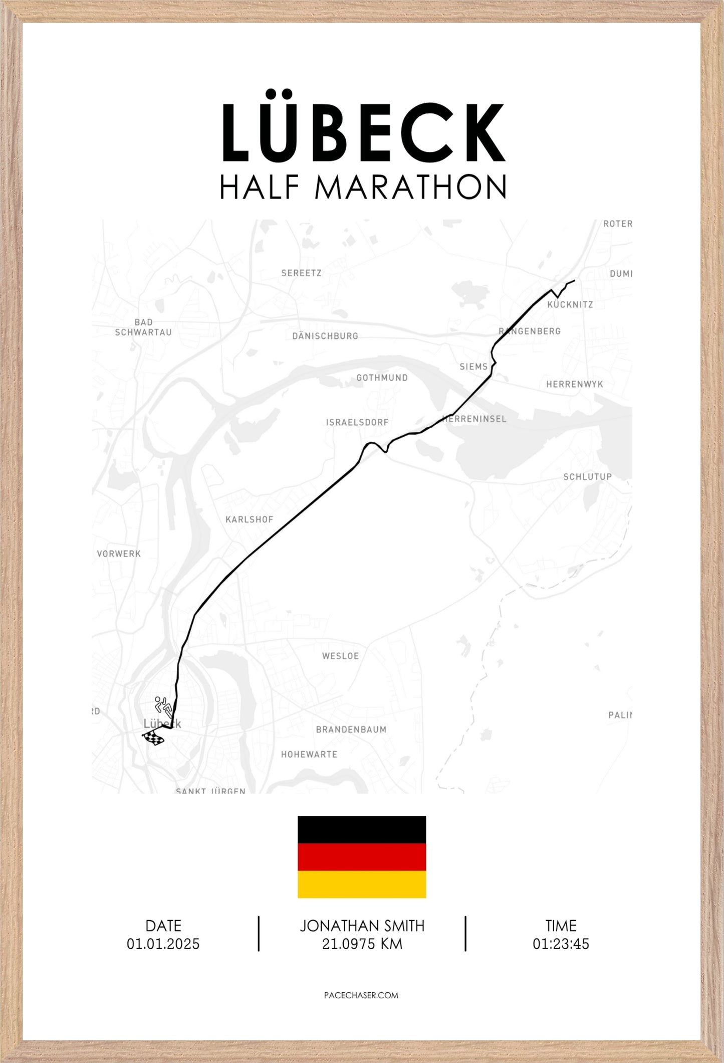 Halbmarathon Lübeck Poster (2025)