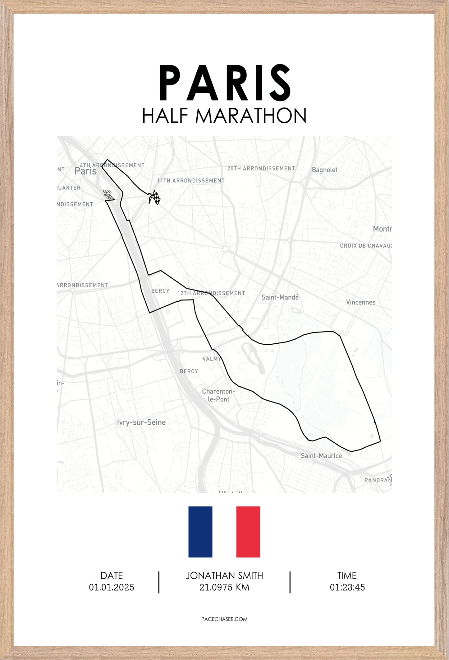 Paris Half Marathon Poster