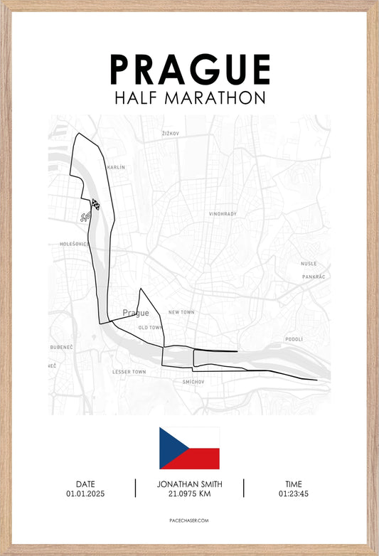 Superhalfs Halbmarathon Prag Poster (2025)