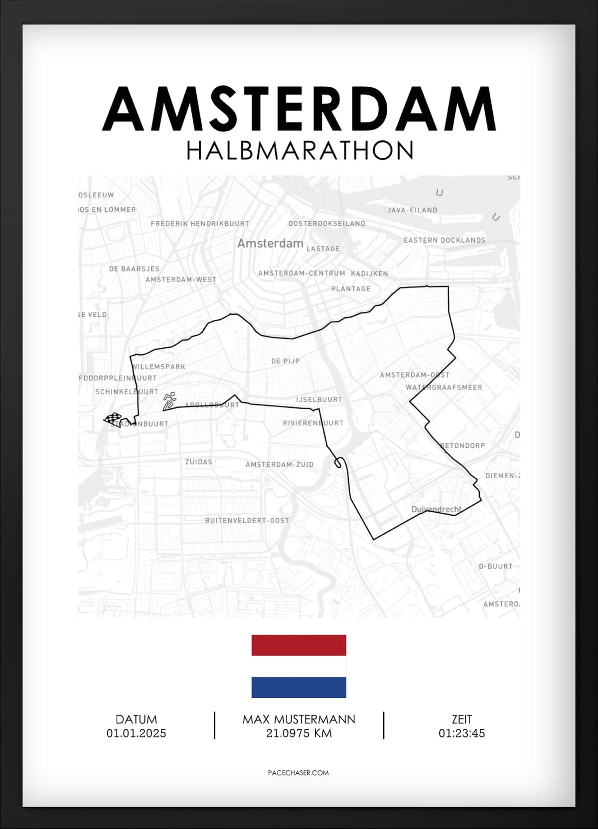 Halbmarathon Amsterdam Poster