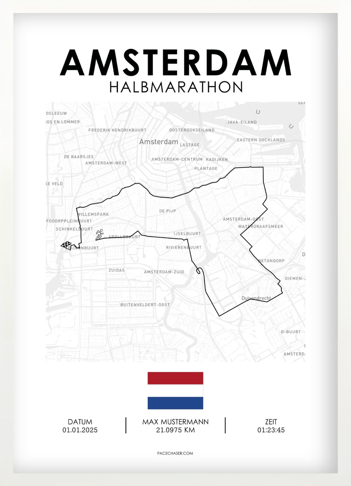 Halbmarathon Amsterdam Poster