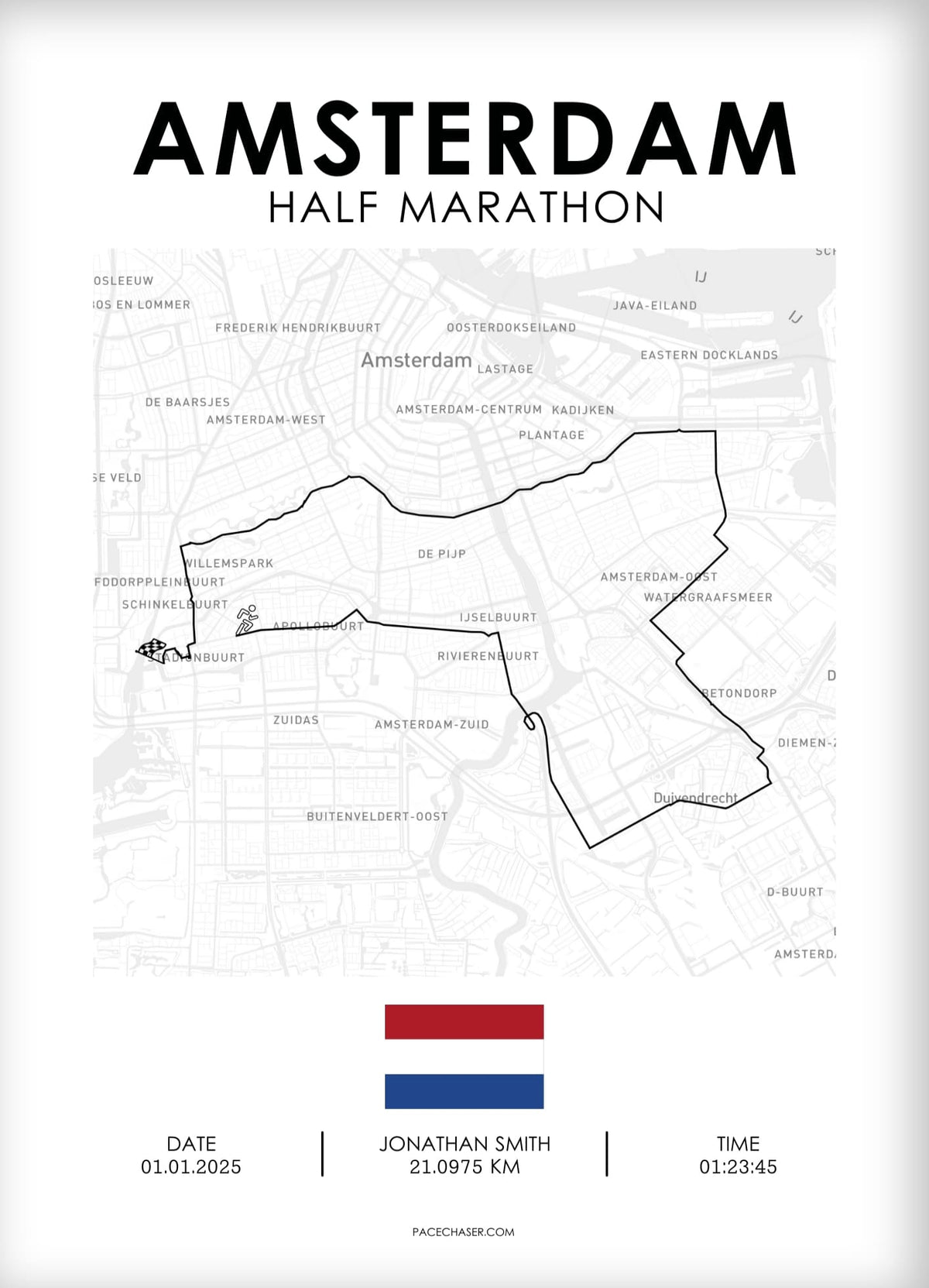 Halbmarathon Amsterdam Poster