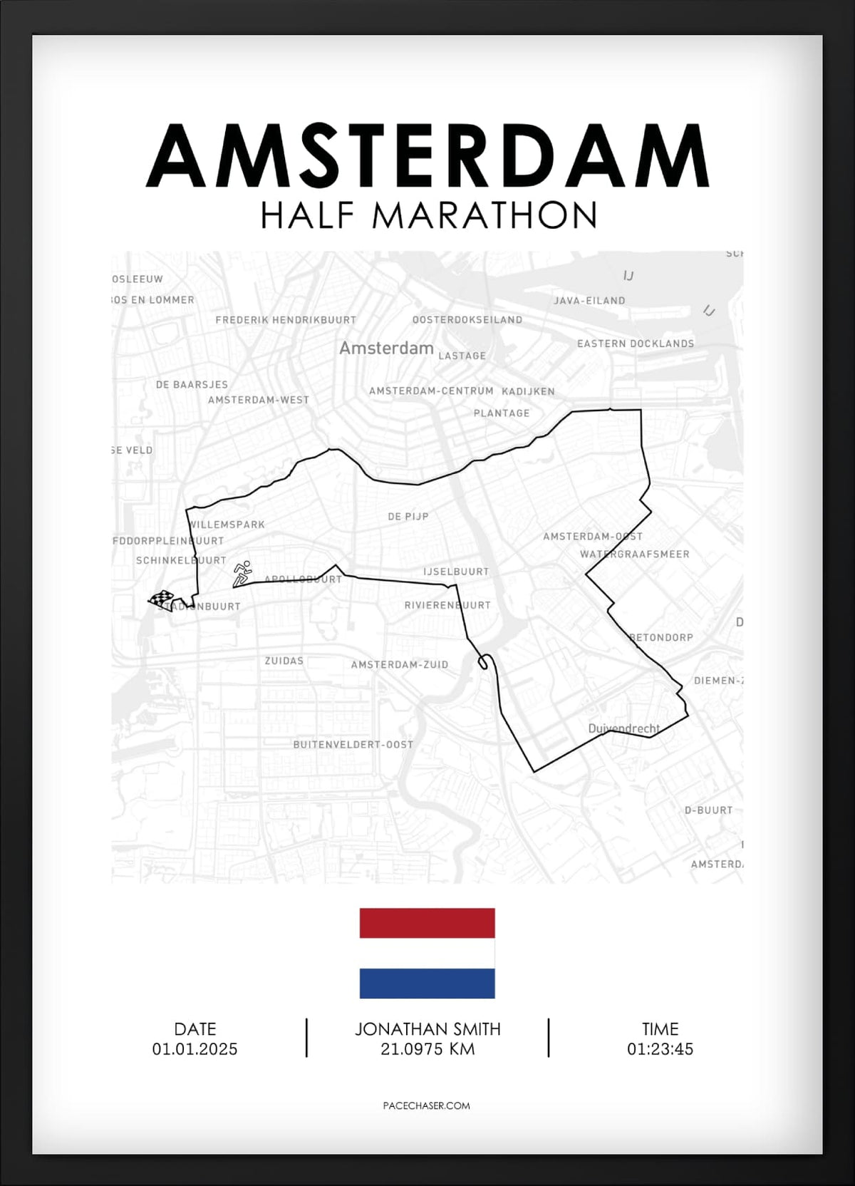 Halbmarathon Amsterdam Poster