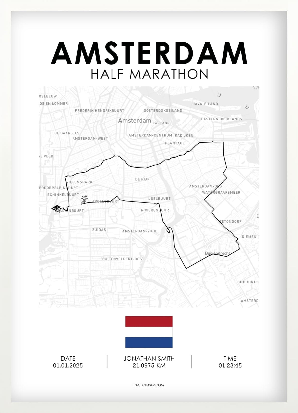 Halbmarathon Amsterdam Poster