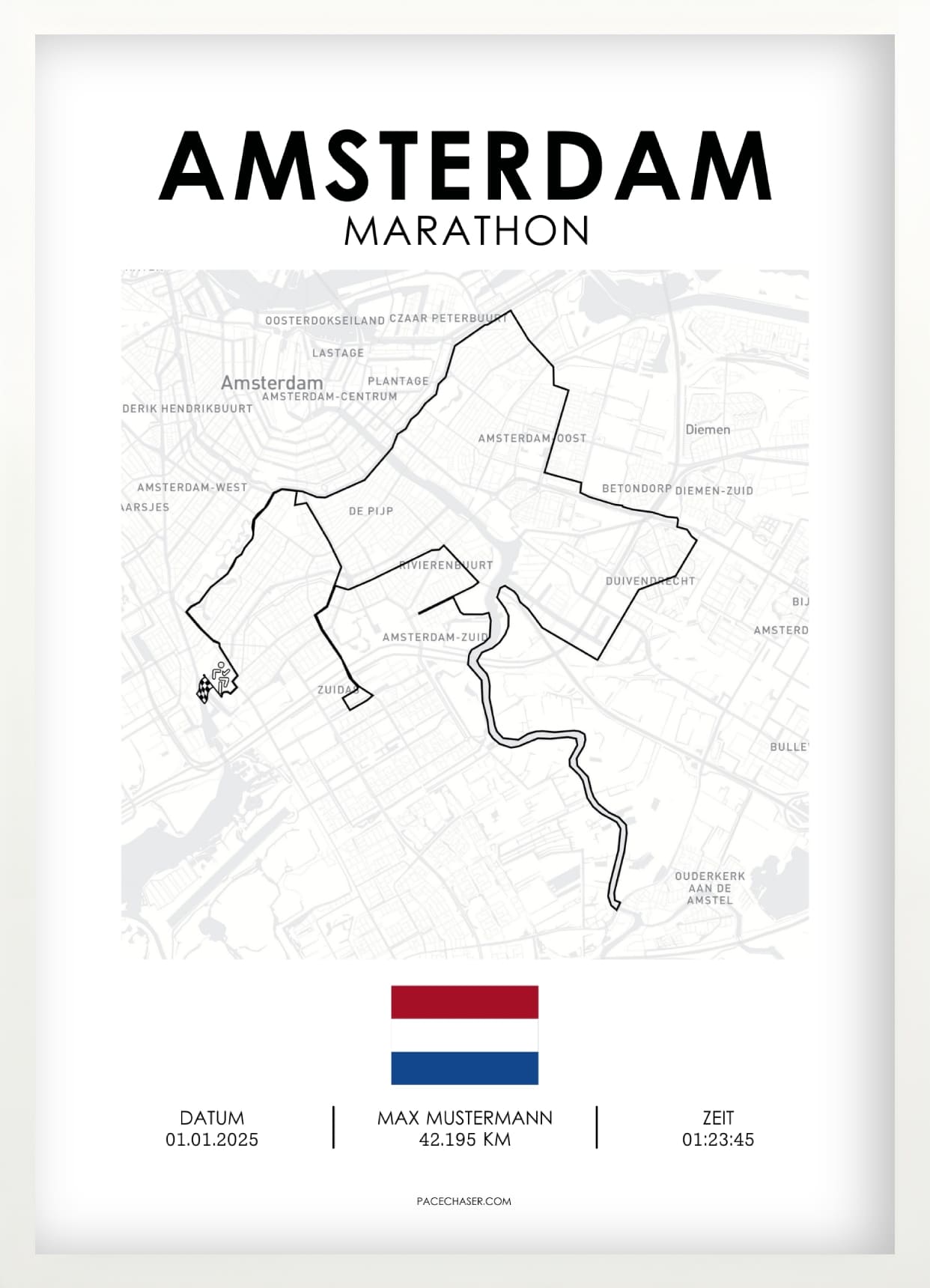 Marathon Amsterdam Poster (2024)