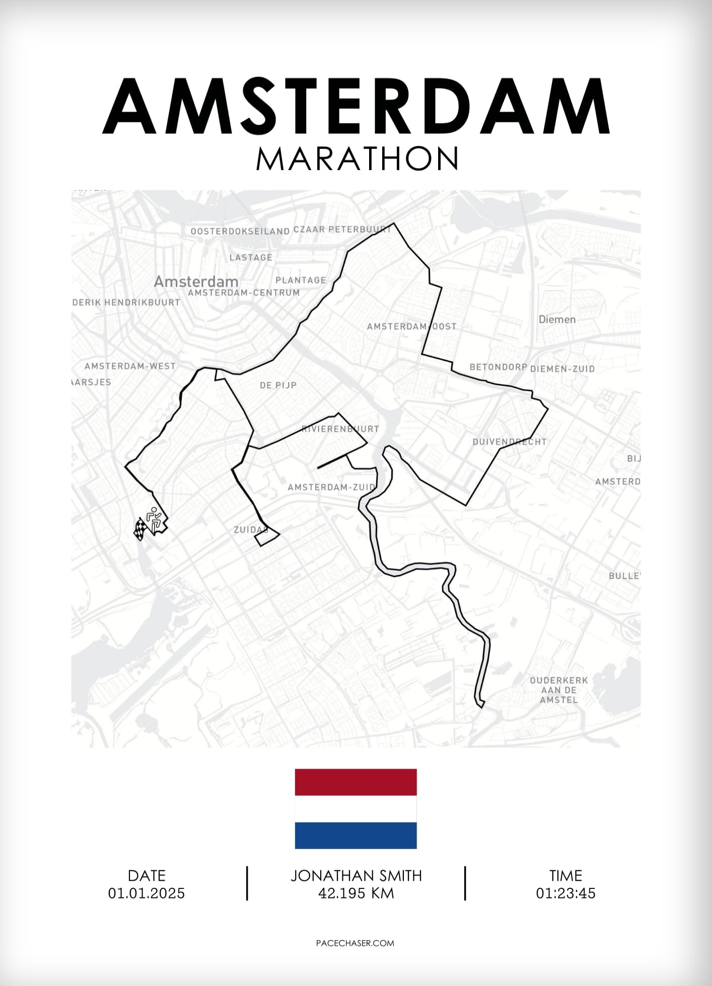 Marathon Amsterdam Poster (2024)