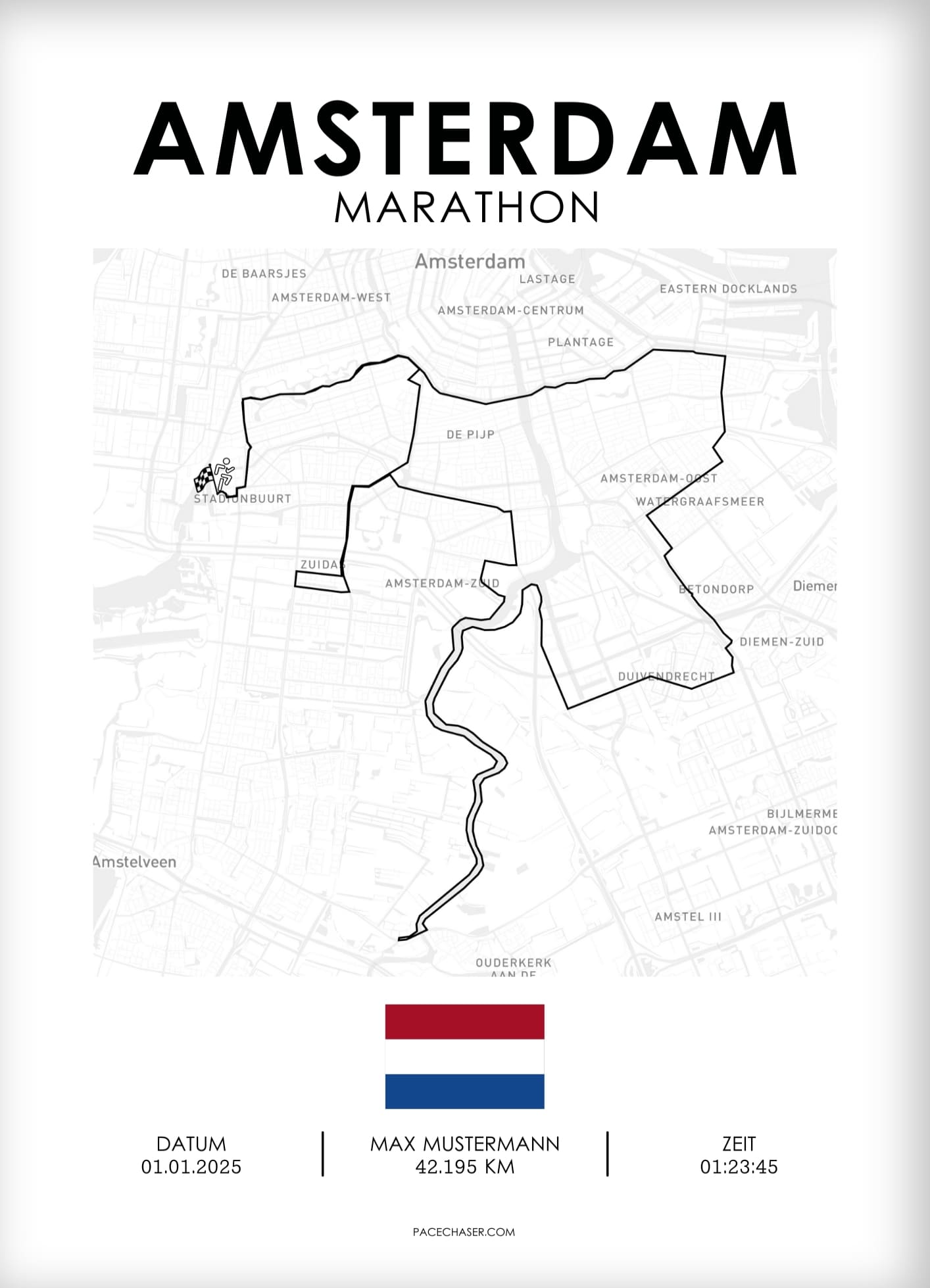 Marathon Amsterdam Poster (2025)