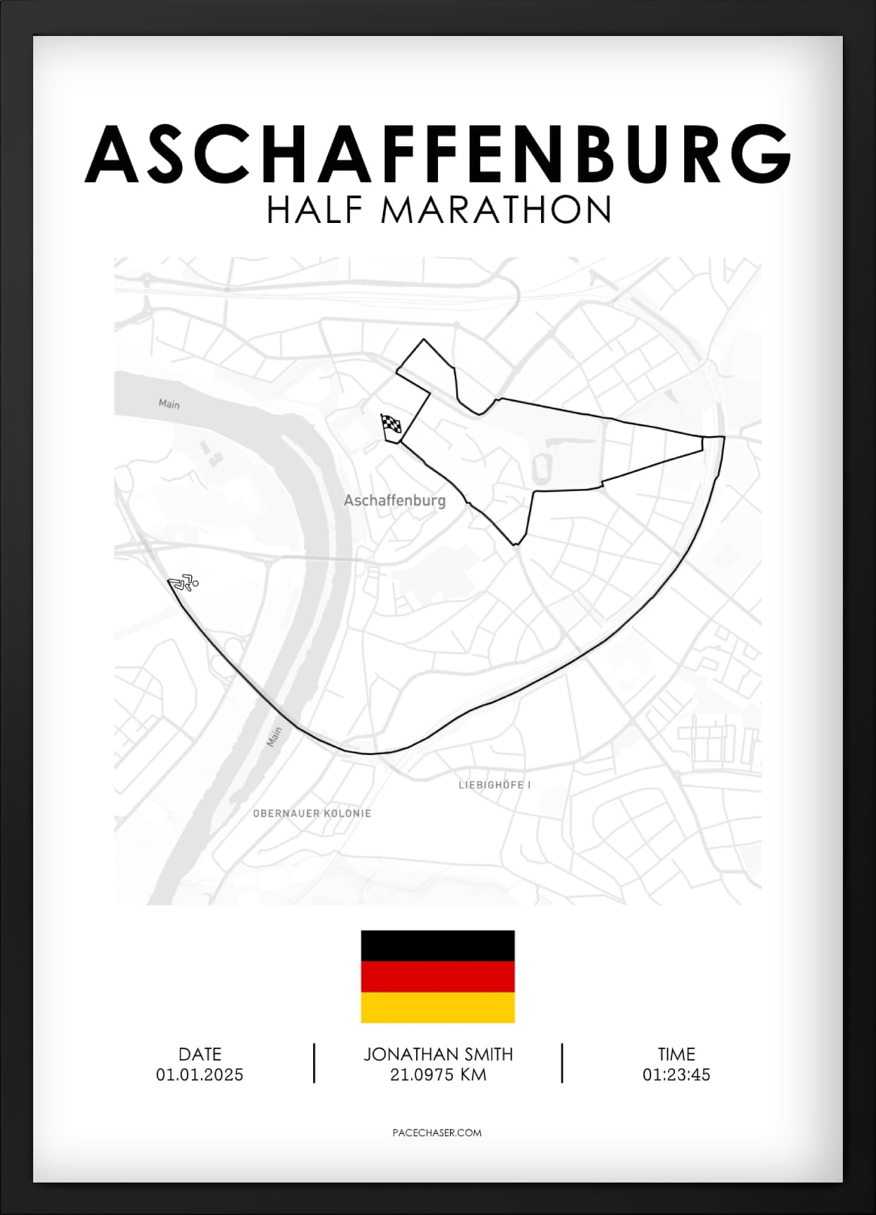 Halbmarathon Aschaffenburg Poster