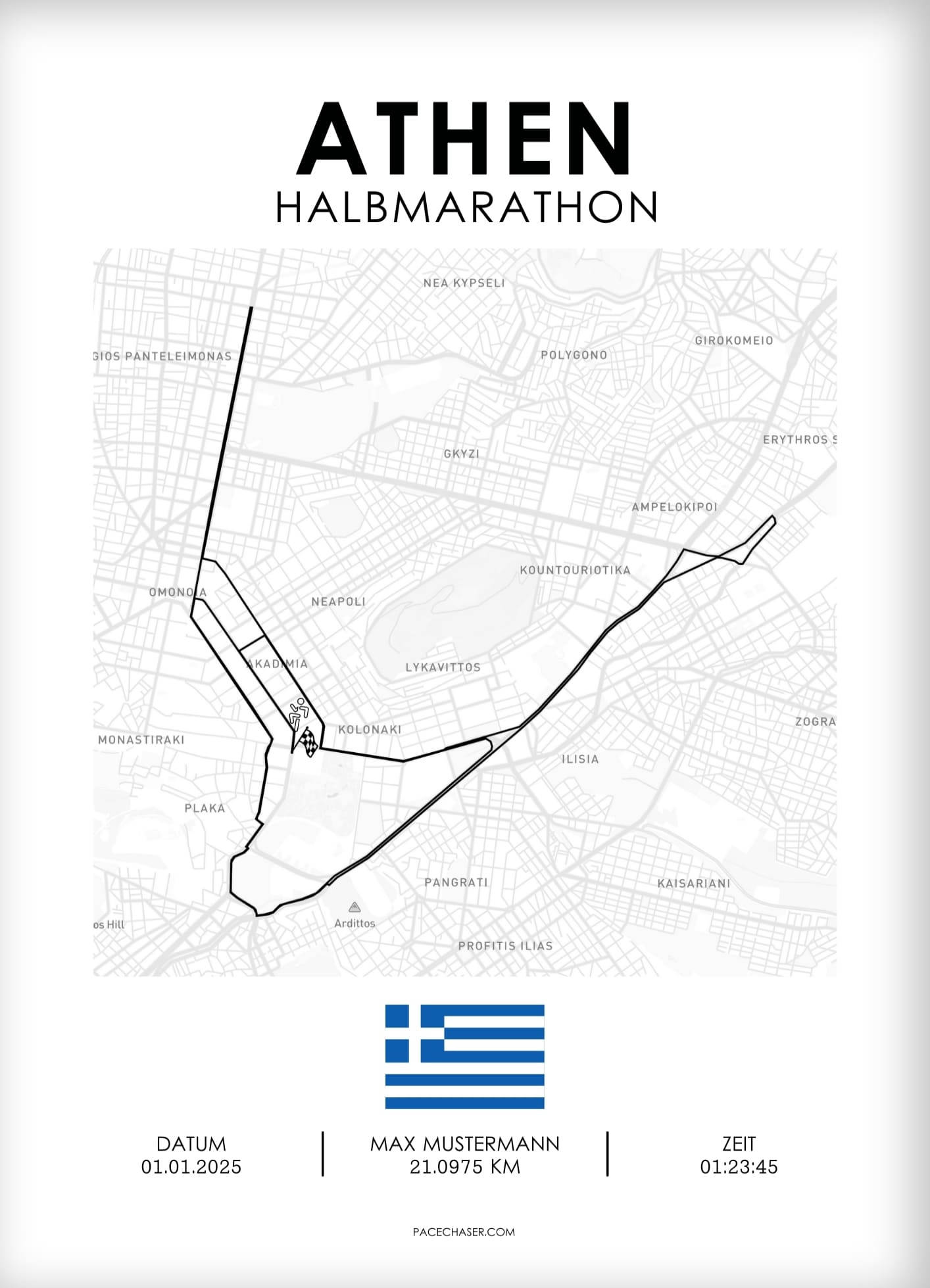 Halbmarathon Athen Poster