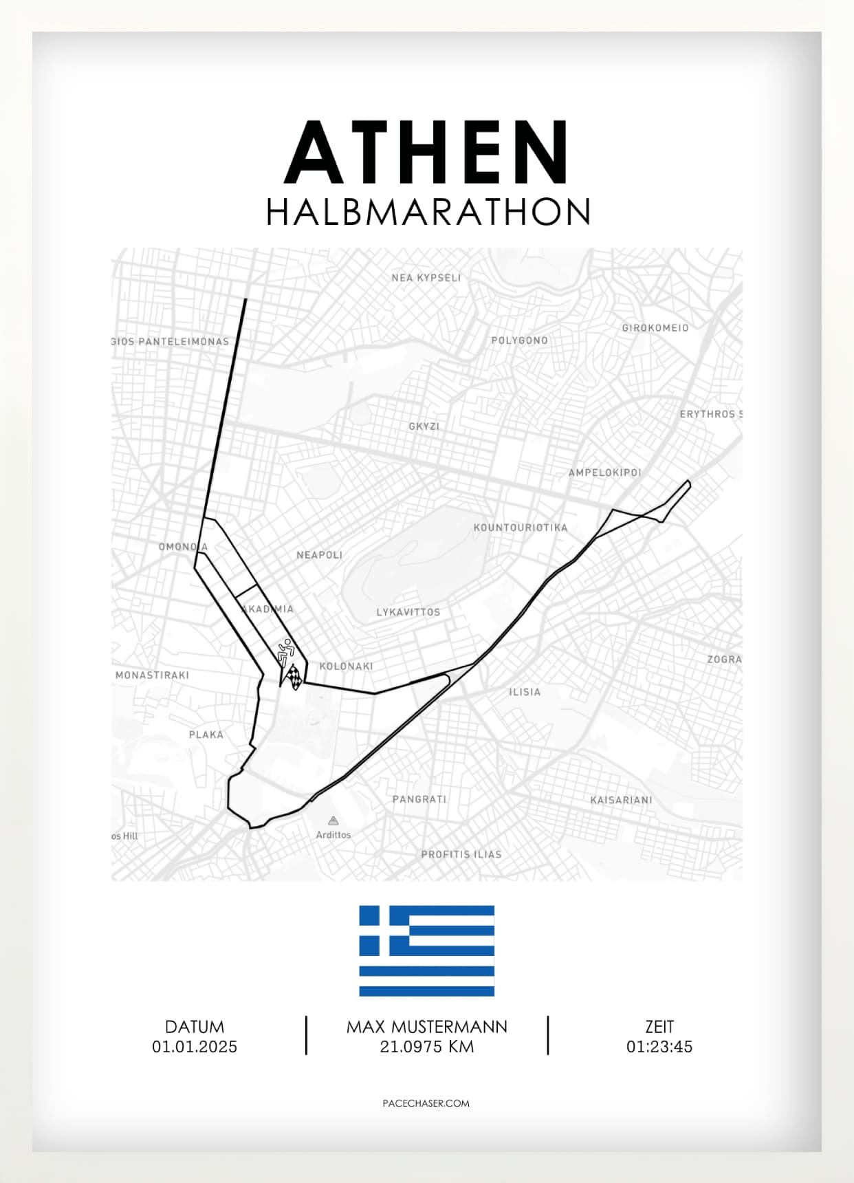 Halbmarathon Athen Poster