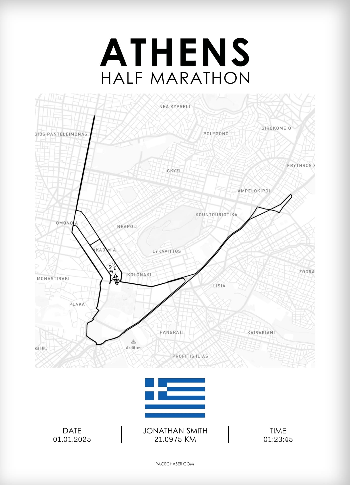 Halbmarathon Athen Poster
