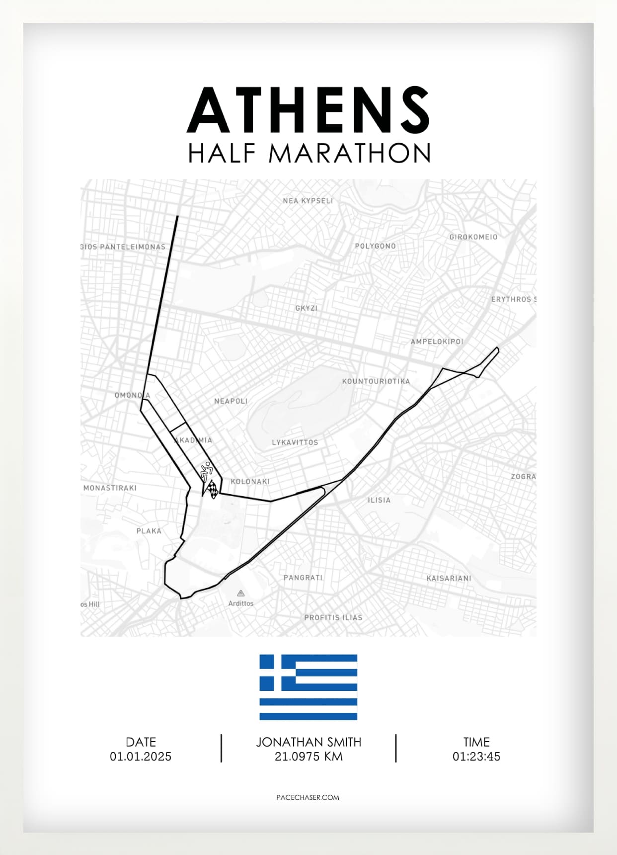 Halbmarathon Athen Poster
