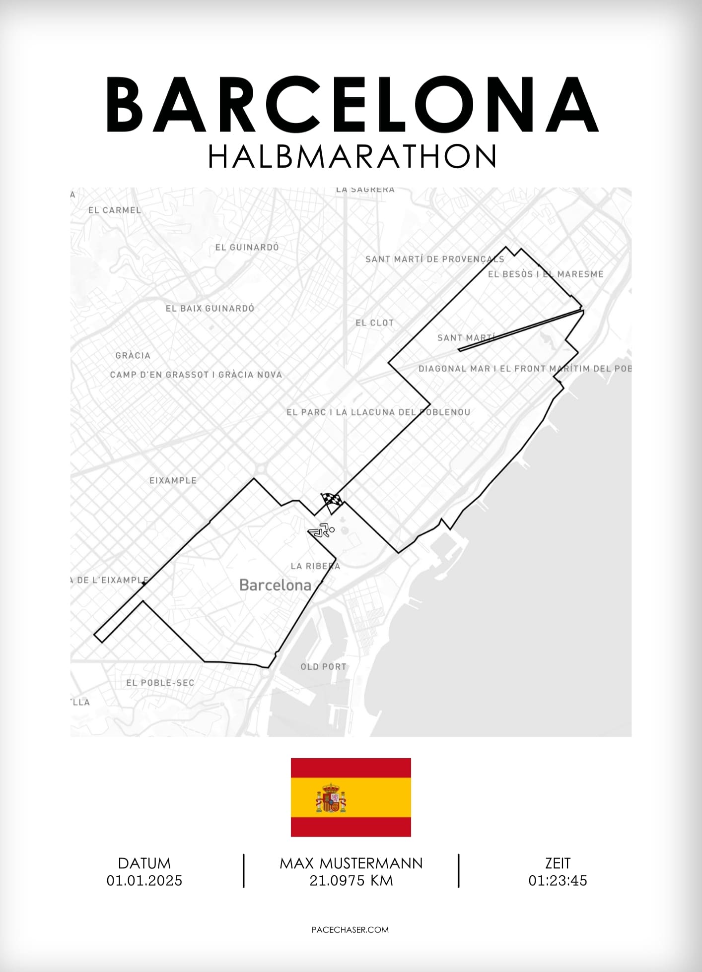 Halbmarathon Barcelona Poster (bis 2024)