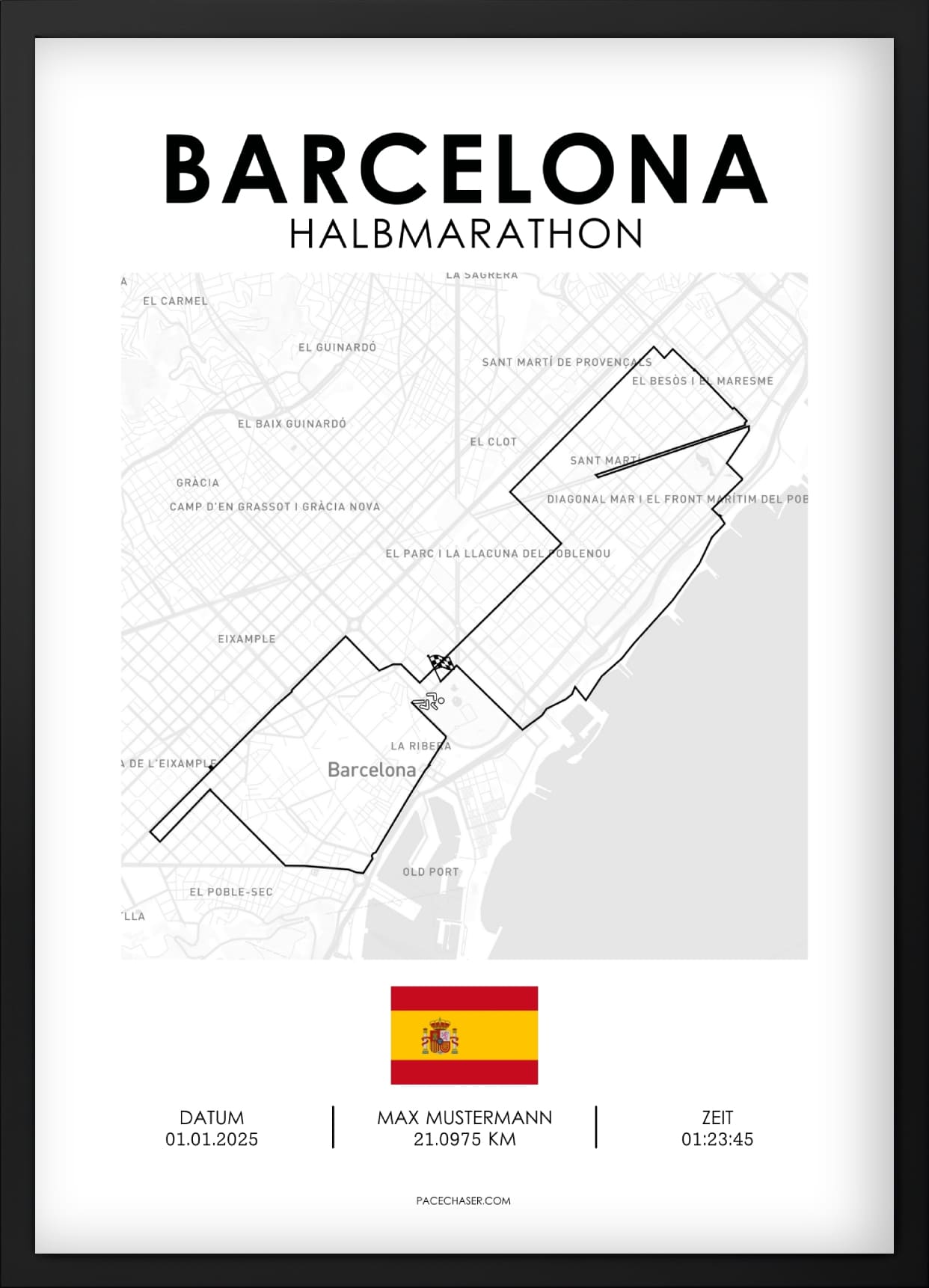 Halbmarathon Barcelona Poster (bis 2024)
